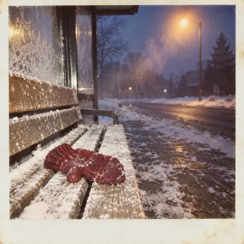 Mitten, Bench, First Frost