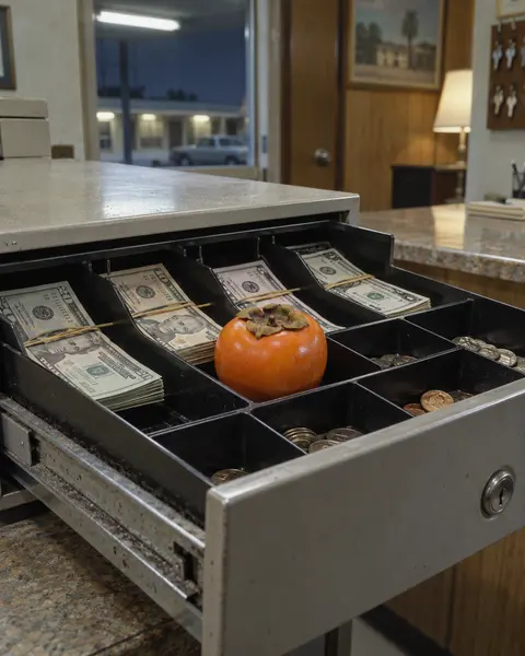 Persimmon in the cash drawer